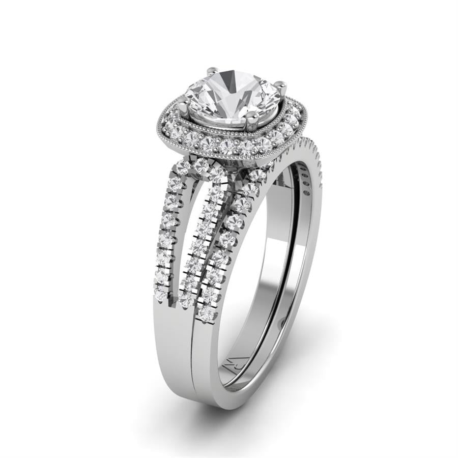 Solitaires Éternelle Or Blanc Oxyde de zirconium 1,25 ct