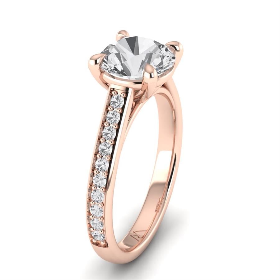 Solitaires Thalen Or Rose Oxyde de zirconium 2.30 ct