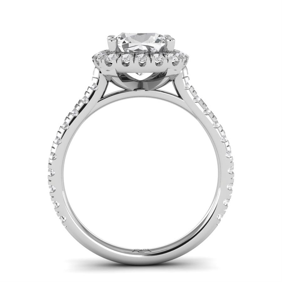 Solitaires Thalys Or Blanc Oxyde de zirconium 2.55 ct
