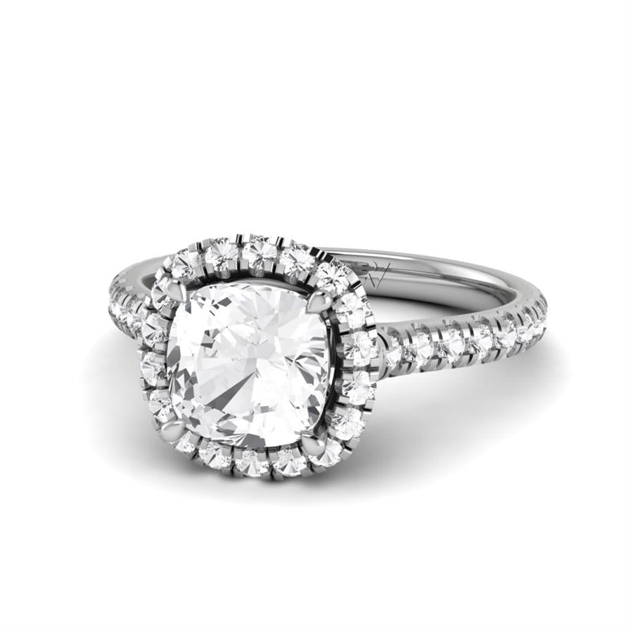 Solitaires Thalys Or Blanc Oxyde de zirconium 2.55 ct