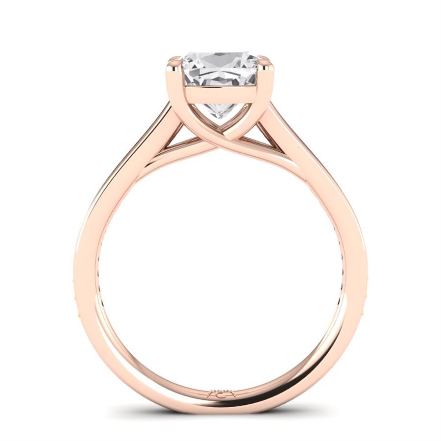 Solitaires Vanyra Argent Plaqué Or Rose Oxyde de zirconium 2.15 ct