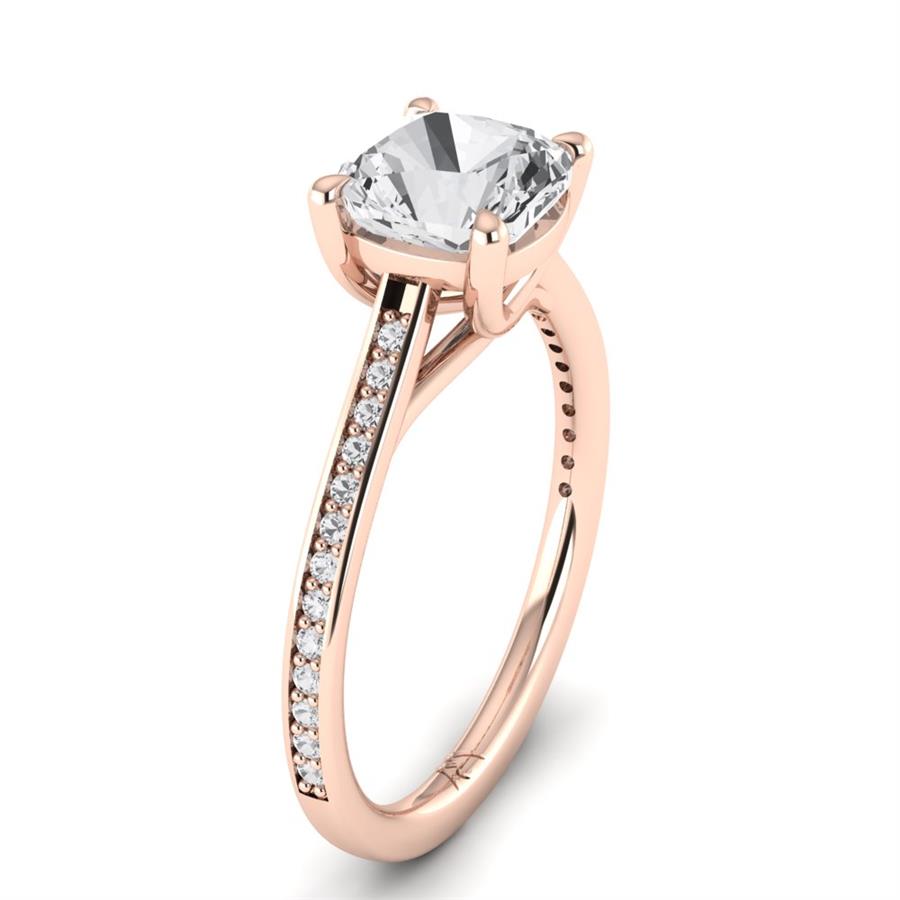Solitaires Vanyra Argent Plaqué Or Rose Oxyde de zirconium 2.15 ct