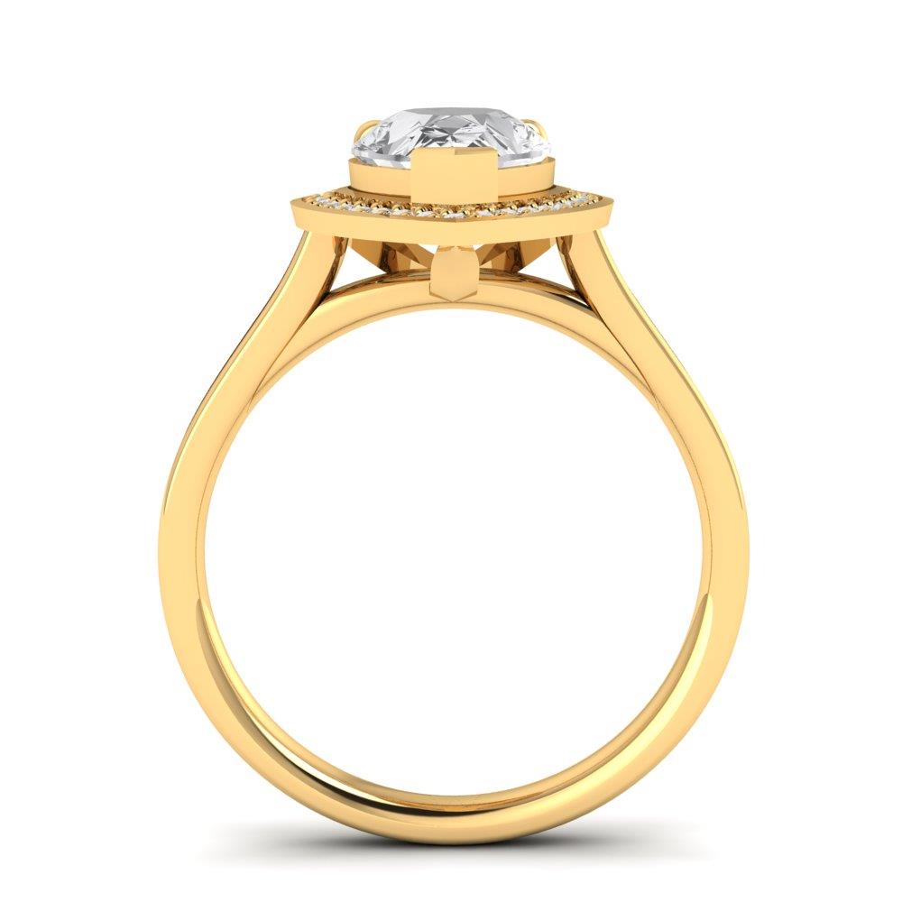 Solitaires Vélina Argent Plaqué Or Jaune Oxyde de zirconium 2.3 ct