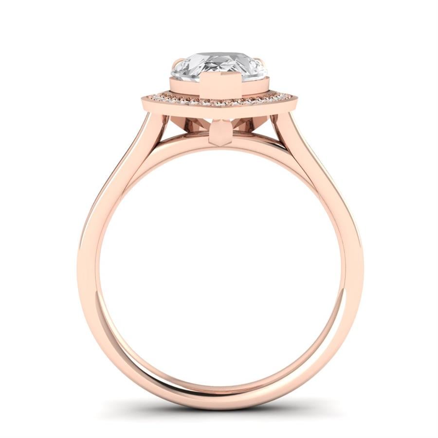Solitaires Vélina Argent Plaqué Or Rose Diamant 2.3 ct