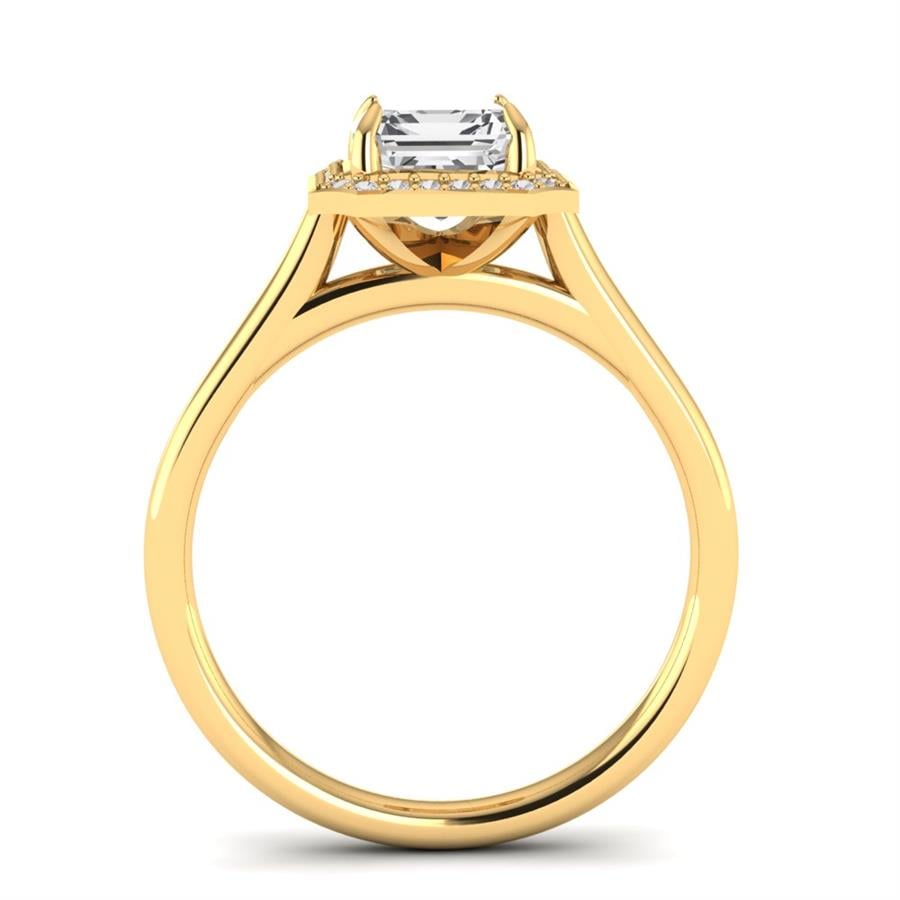 Solitaires Vélora Argent Plaqué Or Jaune Oxyde de zirconium 2.10 ct