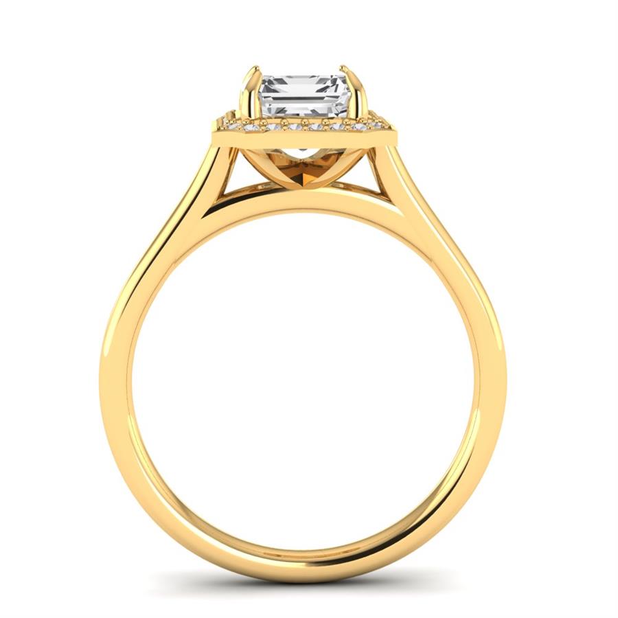 Solitaires Vélora Argent Plaqué Or Jaune Diamant 2.10 ct