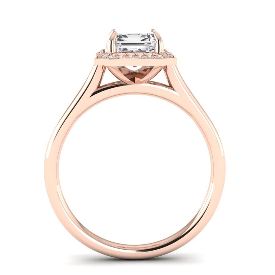 Solitaires Vélora Argent Plaqué Or Rose Oxyde de zirconium 2.10 ct