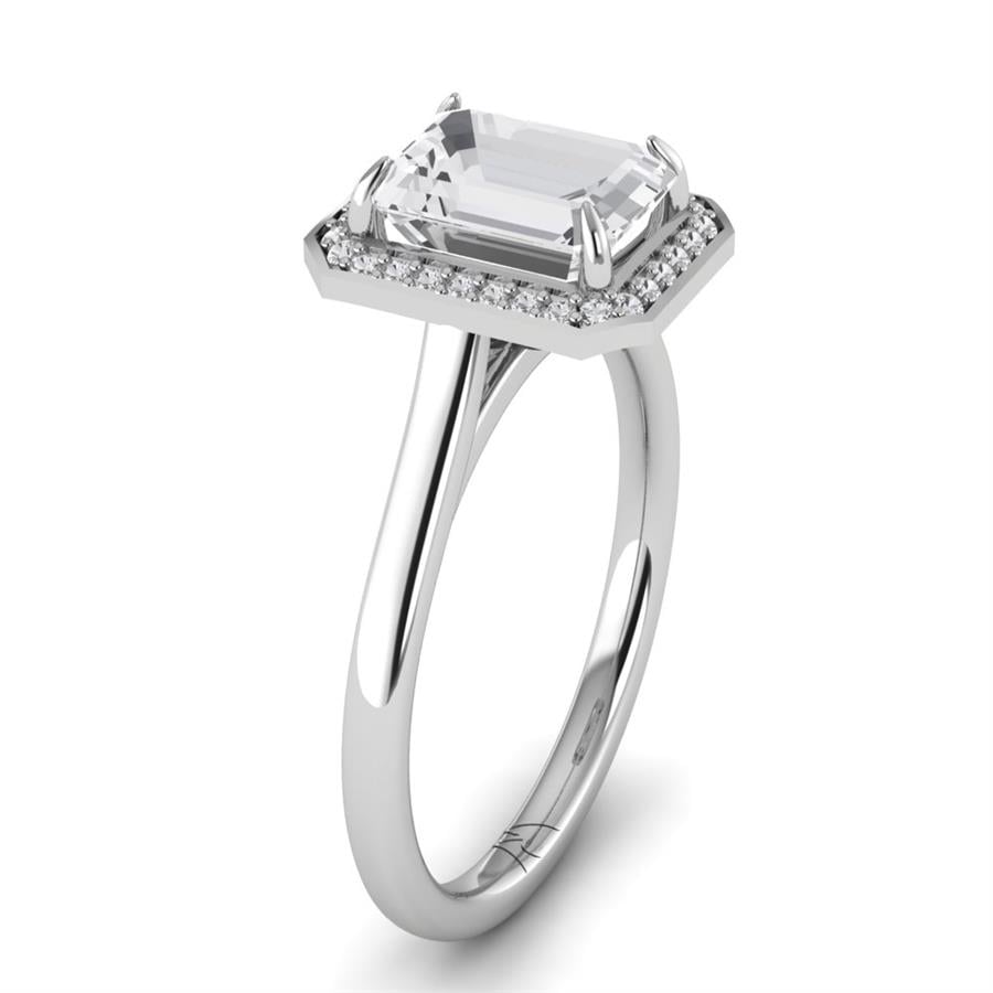 Solitaires Vélora Argent Rhodié Blanc Oxyde de zirconium 2.10 ct
