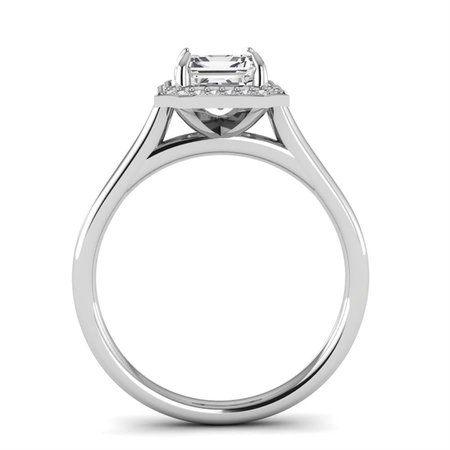 Solitaires Vélora Argent Rhodié Blanc Oxyde de zirconium 2.10 ct