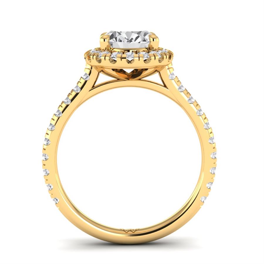 Solitaires Vélune Argent Plaqué Or Jaune Oxyde de zirconium 2.55 ct