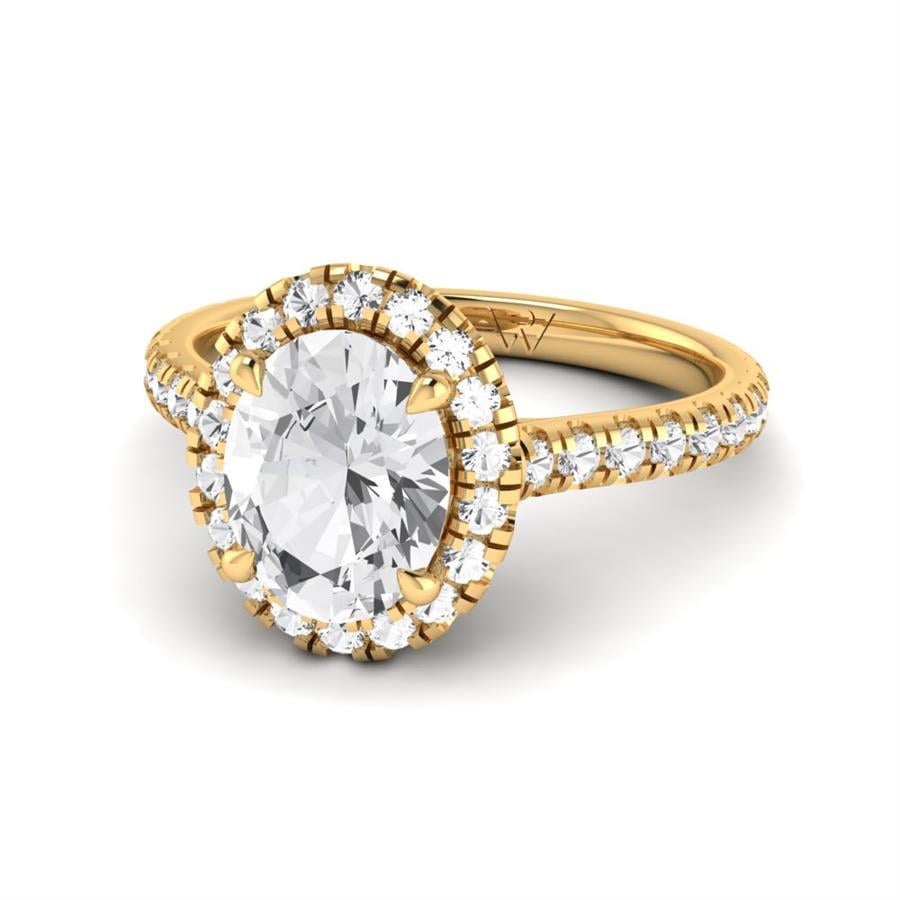 Solitaires Vélune Argent Plaqué Or Jaune Diamant 2.55 ct