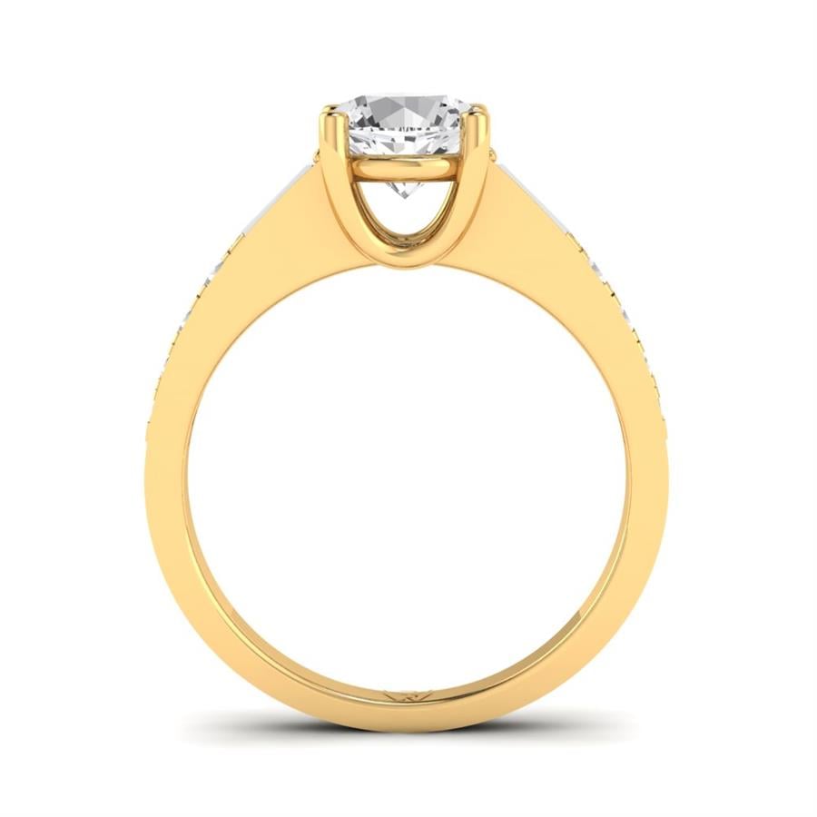 Solitaires Volonté Or Jaune Oxyde de zirconium 1.2 ct