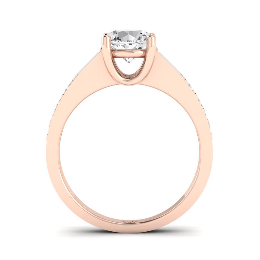 Solitaires Volonté Or Rose Oxyde de zirconium 1.2 ct