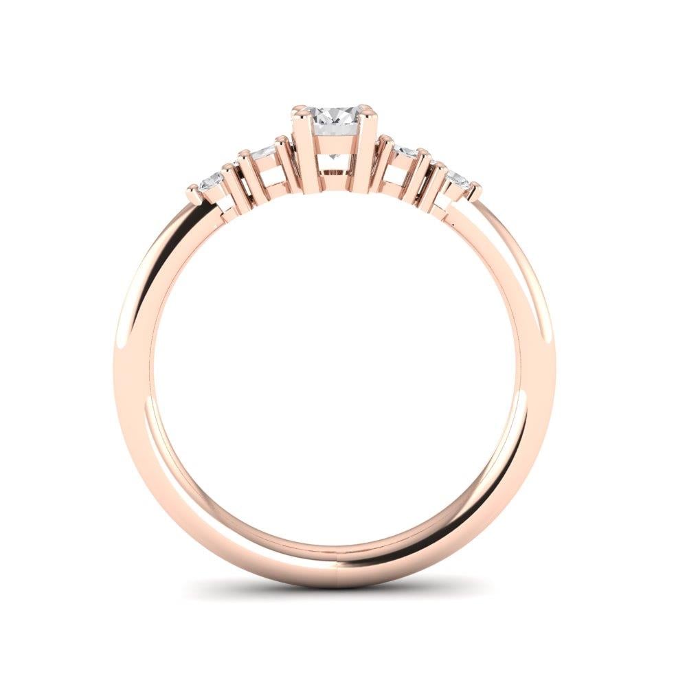Solitaires Véralys Or Rose Diamant 0.33 ct
