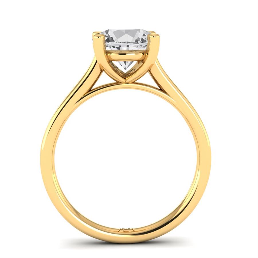 Solitaires Vérona Argent Plaqué Or Jaune Diamant 2 ct