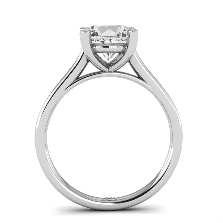 Solitaires Vérona Argent Rhodié Blanc Oxyde de zirconium 2 ct