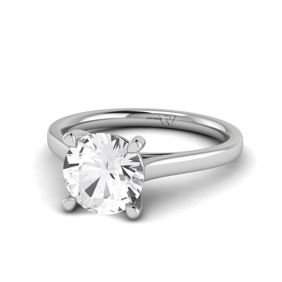 Solitaires Vérona Or Blanc Oxyde de zirconium 2 ct