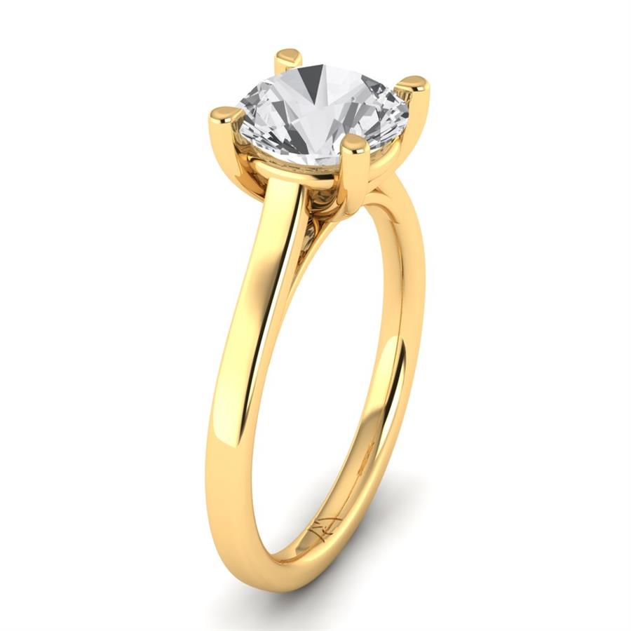 Solitaires Vérona Or Jaune Oxyde de zirconium 2 ct