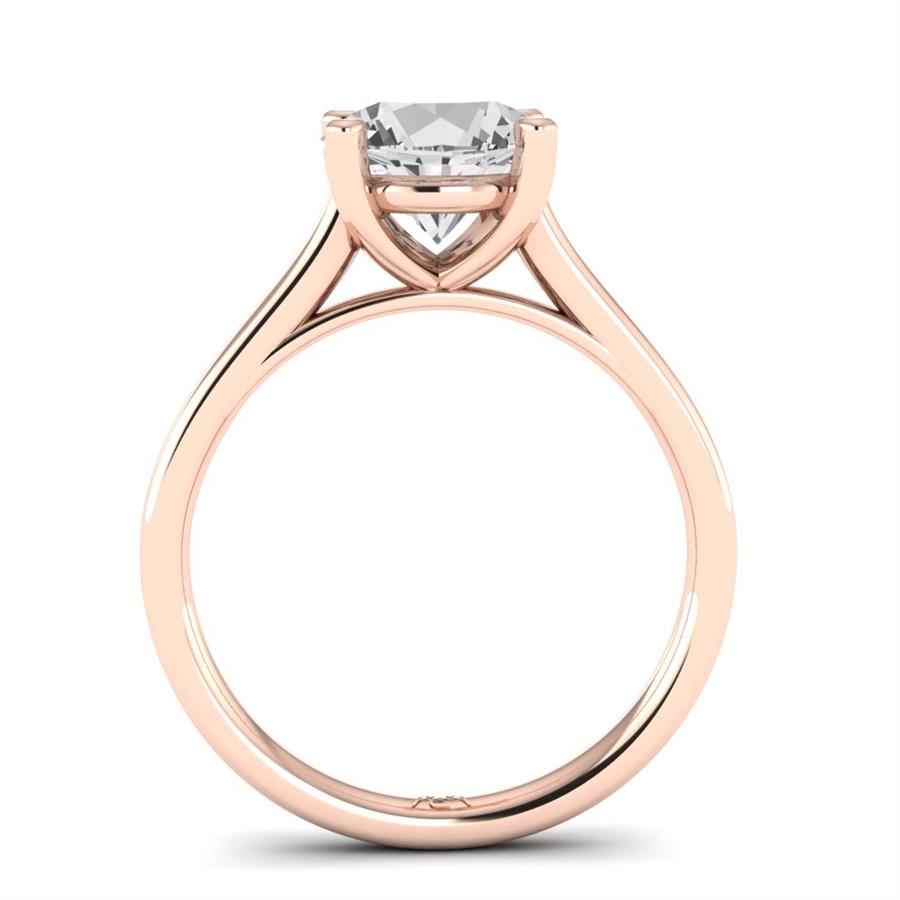 Solitaires Vérona Or Rose Oxyde de zirconium 2 ct