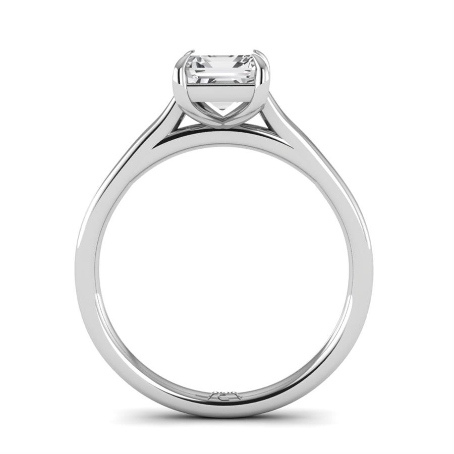 Solitaires Zyra Argent Rhodié Blanc Oxyde de zirconium 2 ct