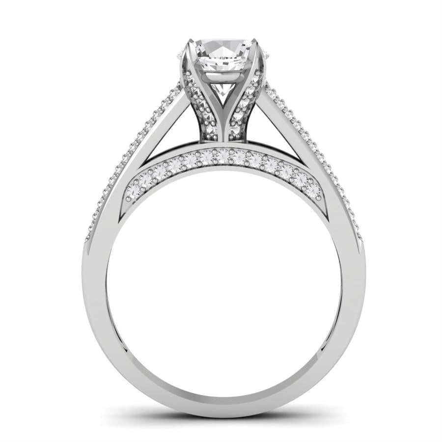 Soltaires Rosa Or Blanc Diamant 1 ct