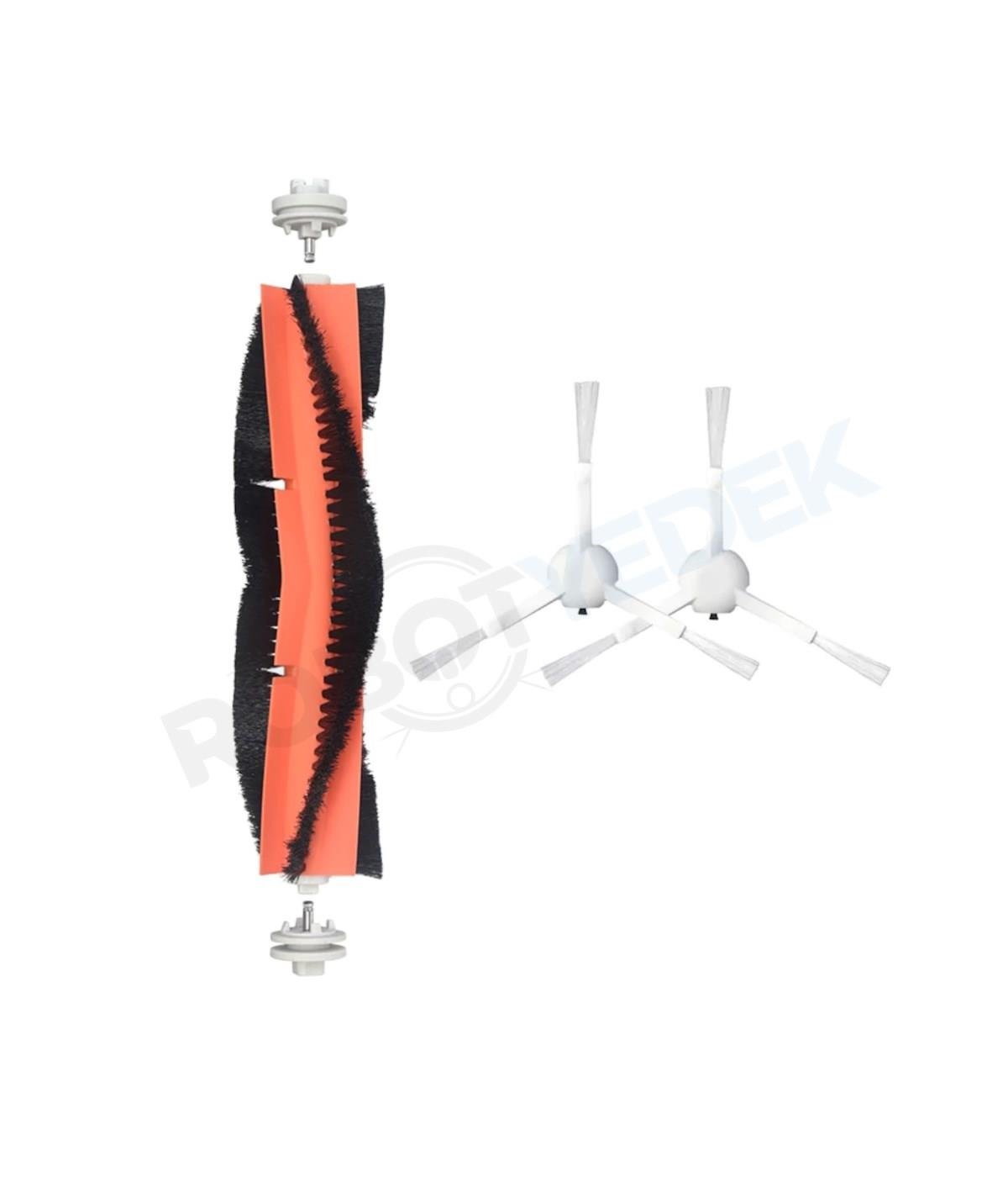 Dreame D10S D10S Pro Uyumlu Yedek Ana Fırça ve  Beyaz Yan Fırça-3 Parça