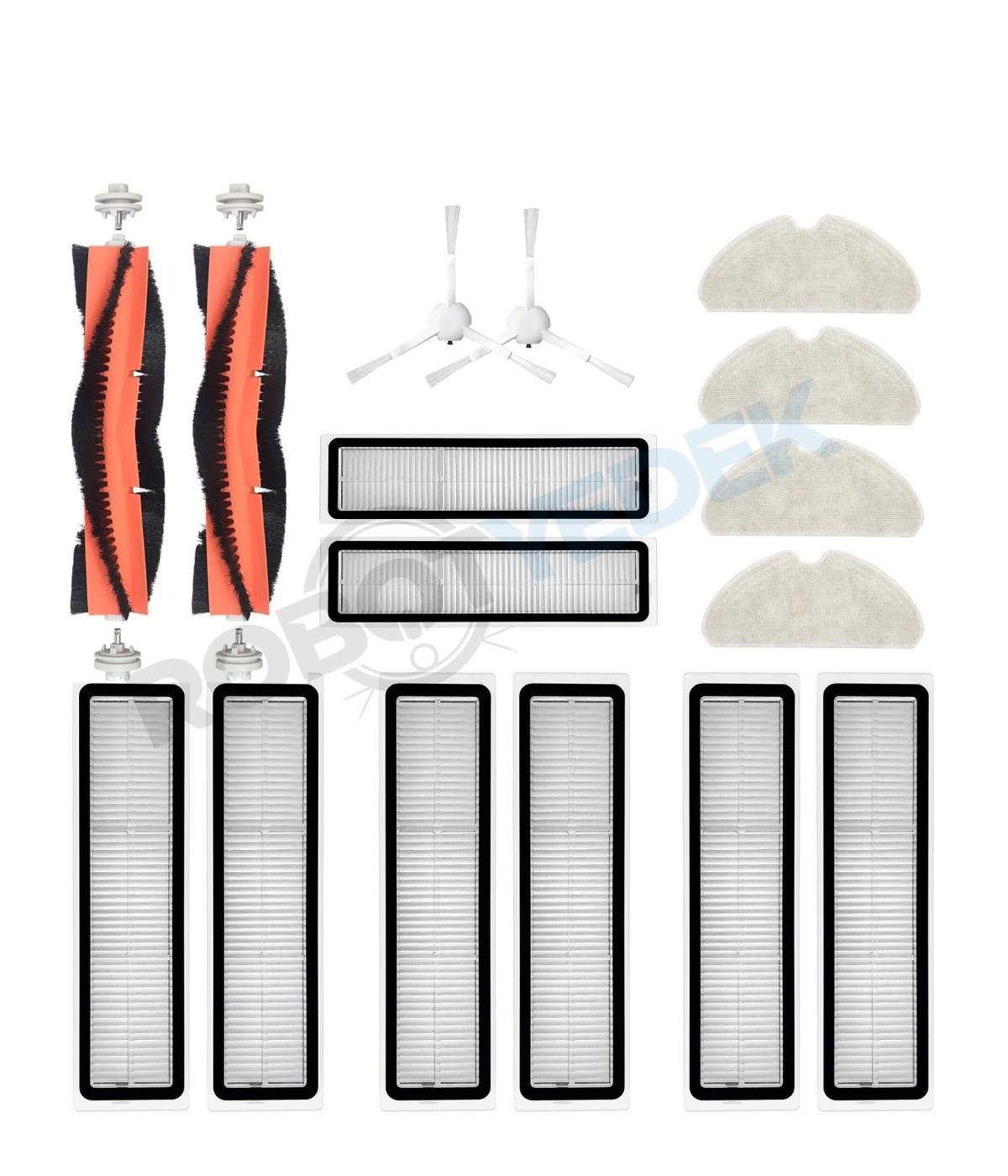 Dreame D10S D10S Pro Uyumlu Yedek Beyaz Yan Fırça Hepa Filtre Mop Seti-16 Parça
