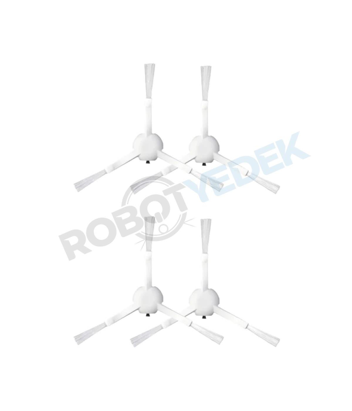 Dreame D10S D10S Pro Uyumlu Yedek Beyaz Yan Fırça-4 Adet