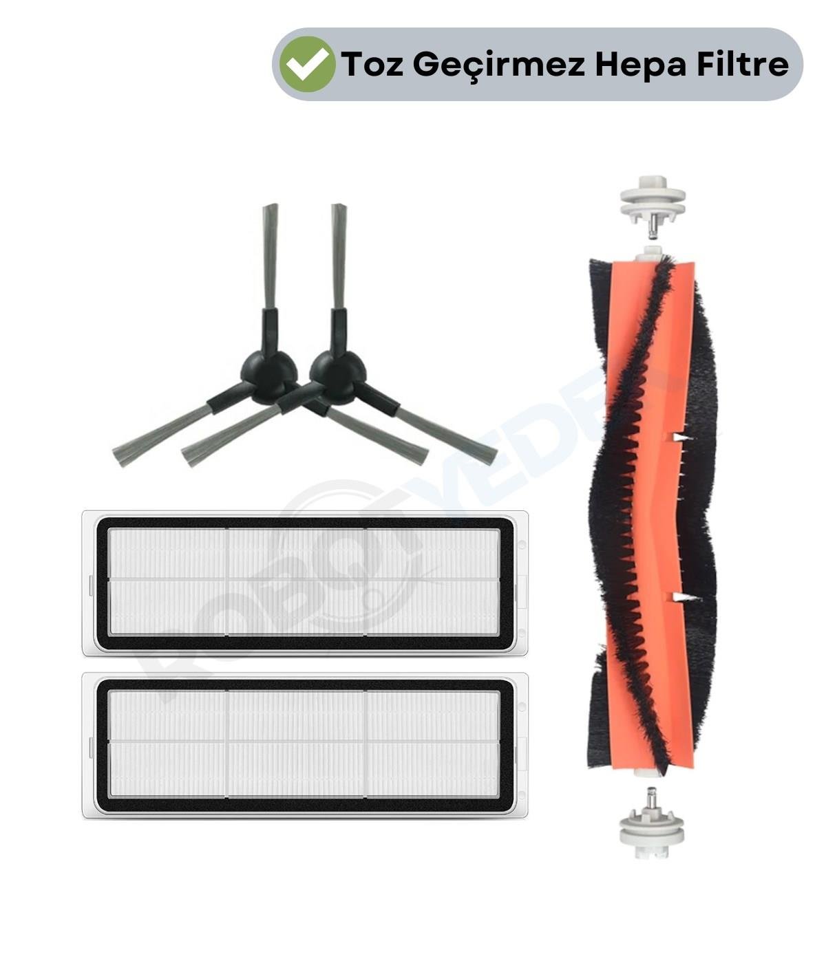 Dreame D10S Plus (RLS6AD) Uyumlu Yedek Mopsuz Fırça Hepa Filtre Seti-5 Parça