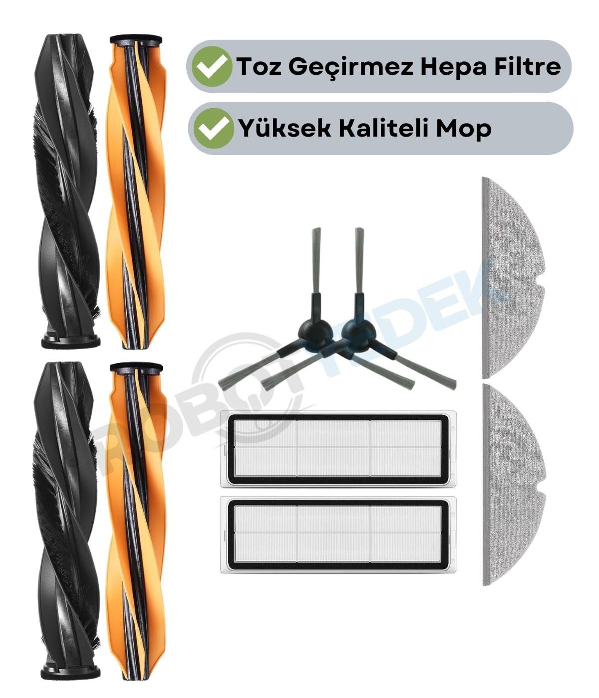 Dreame D20 (ULTRA DEĞİL) RLD35GA Ana Fırça Hepa Filtre Mop Seti-10 Parça