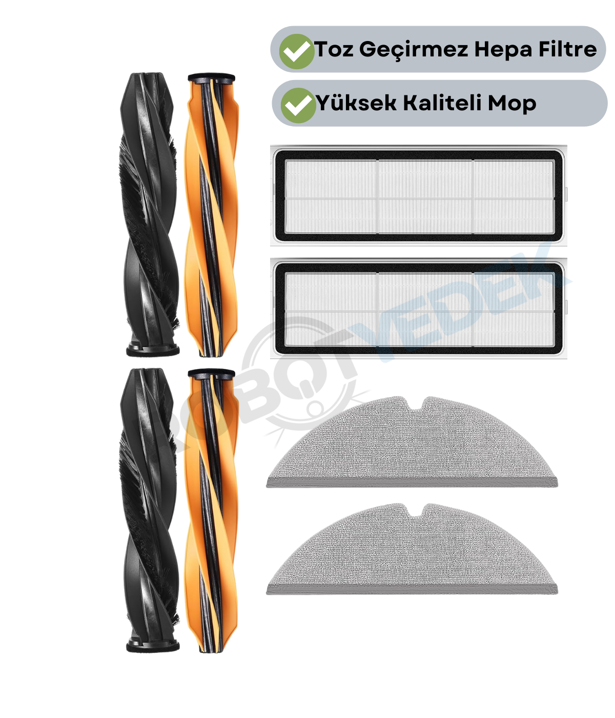 Dreame D20 (ULTRA DEĞİL) RLD35GA Ana Fırça Hepa Filtre Mop Seti-6 Parça