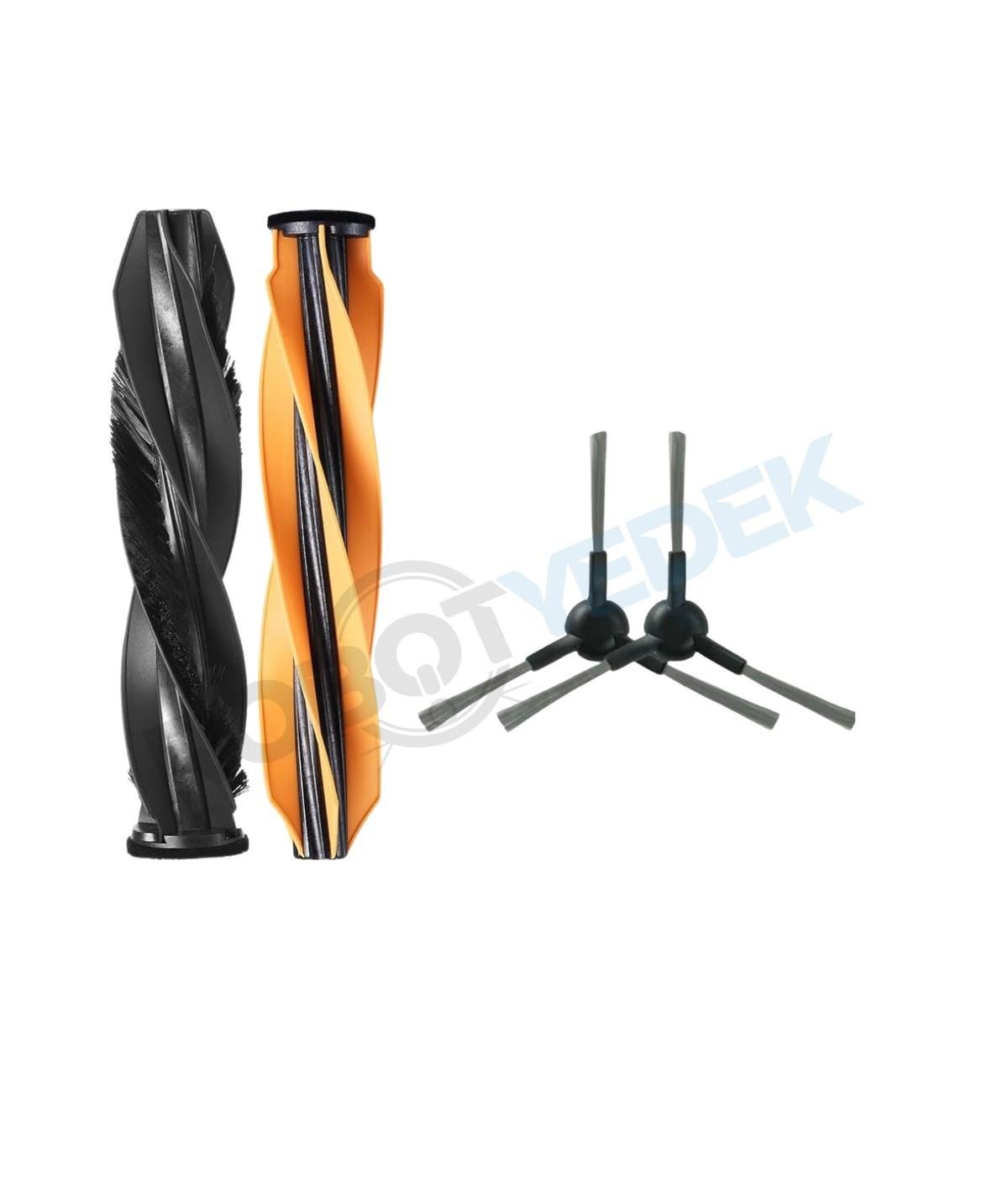 Dreame D20 (ULTRA DEĞİL) RLD35GA Ana Fırça ve Yan Fırça-3 Parça