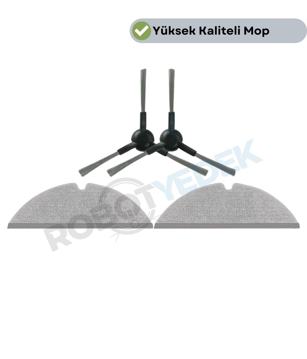 Dreame D20 (ULTRA DEĞİL) RLD35GA Mop ve Yan Fırça-4 Parça