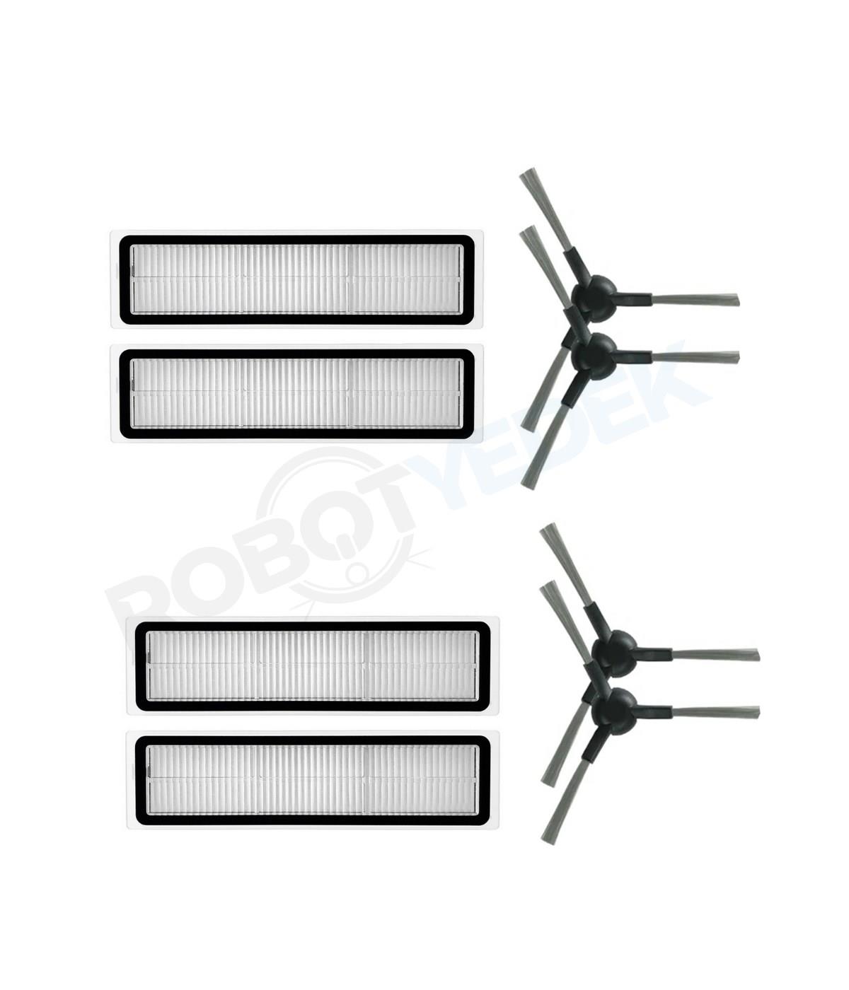 Dreame D9 Max Gen 2 Uyumlu Yedek Hepa Filtre ve Yan Fırça-8 Parça