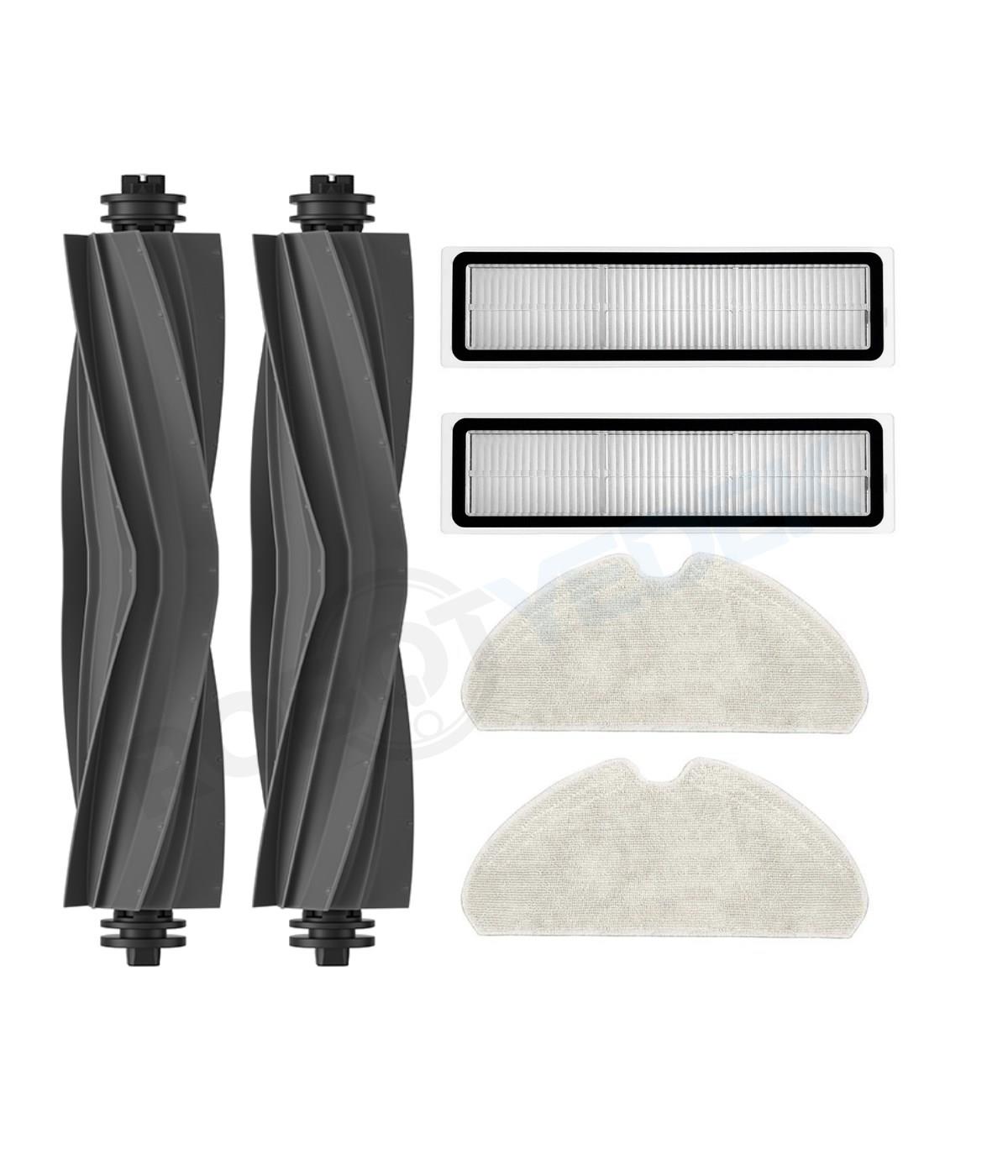 Dreame D9 Max Gen 2 Uyumlu Yedek Silikon Fırça Hepa Filtre Mop Seti-6 Parça