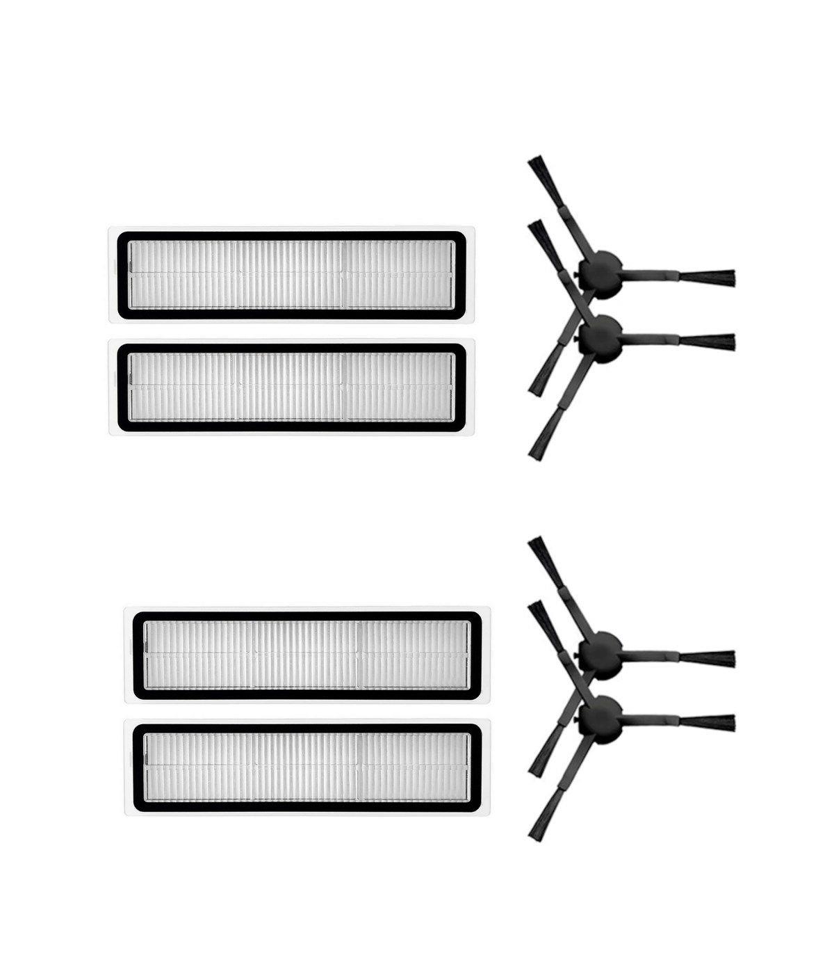 Dreame D9 Max Uyumlu Yedek Hepa Filtre ve Yan Fırça-8 Parça