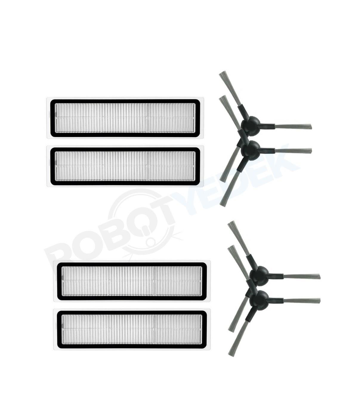 Dreame F10 (RLF11SA) Uyumlu Yedek Hepa Filtre ve Yan Fırça-8 Parça