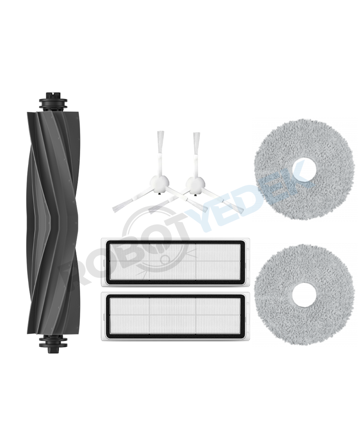 Dreame L10 Ultra Uyumlu Yedek Kauçuk Fırça Hepa Filtre Mop Seti-7 Parça