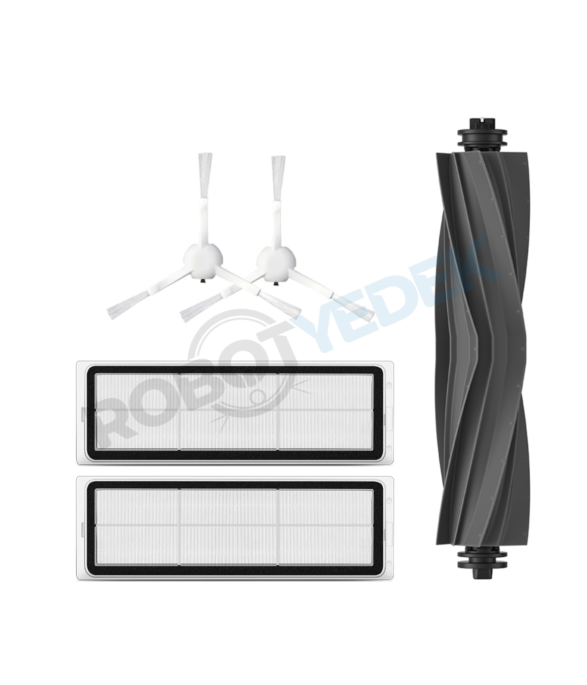 Dreame L10 Ultra Uyumlu Yedek Mopsuz Kauçuk Fırça Hepa Filtre Seti-5 Parça