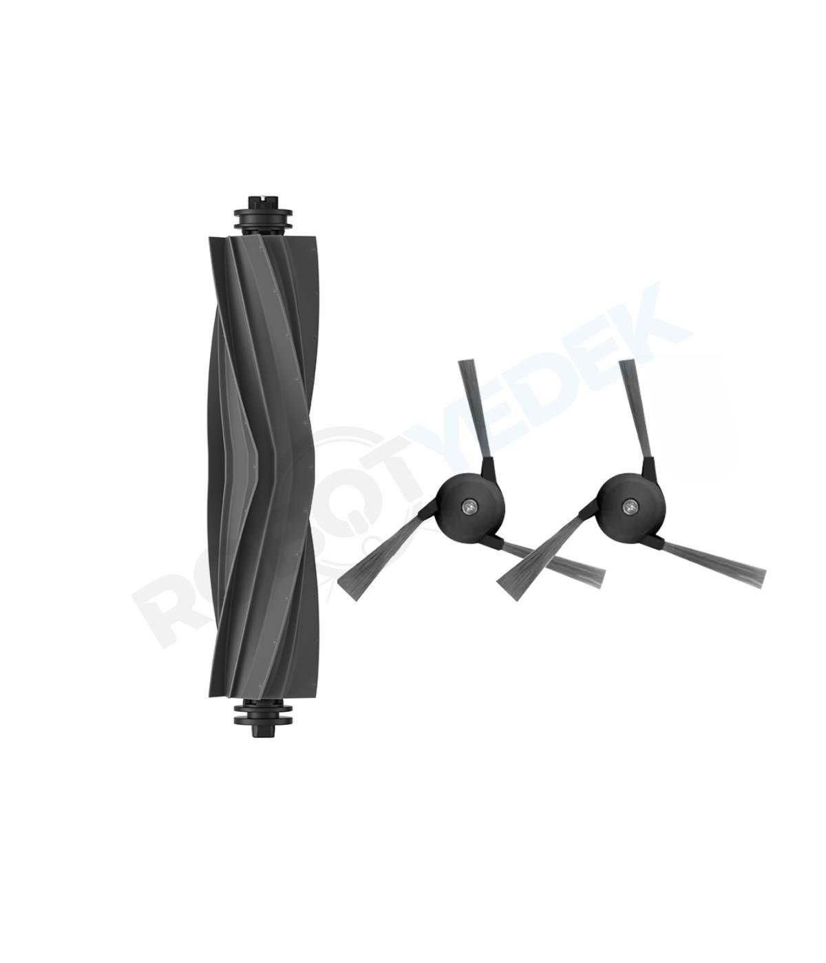 Dreame L40 Ultra Uyumlu Kauçuk Ana Fırça ve Yan Fırça-3 Parça