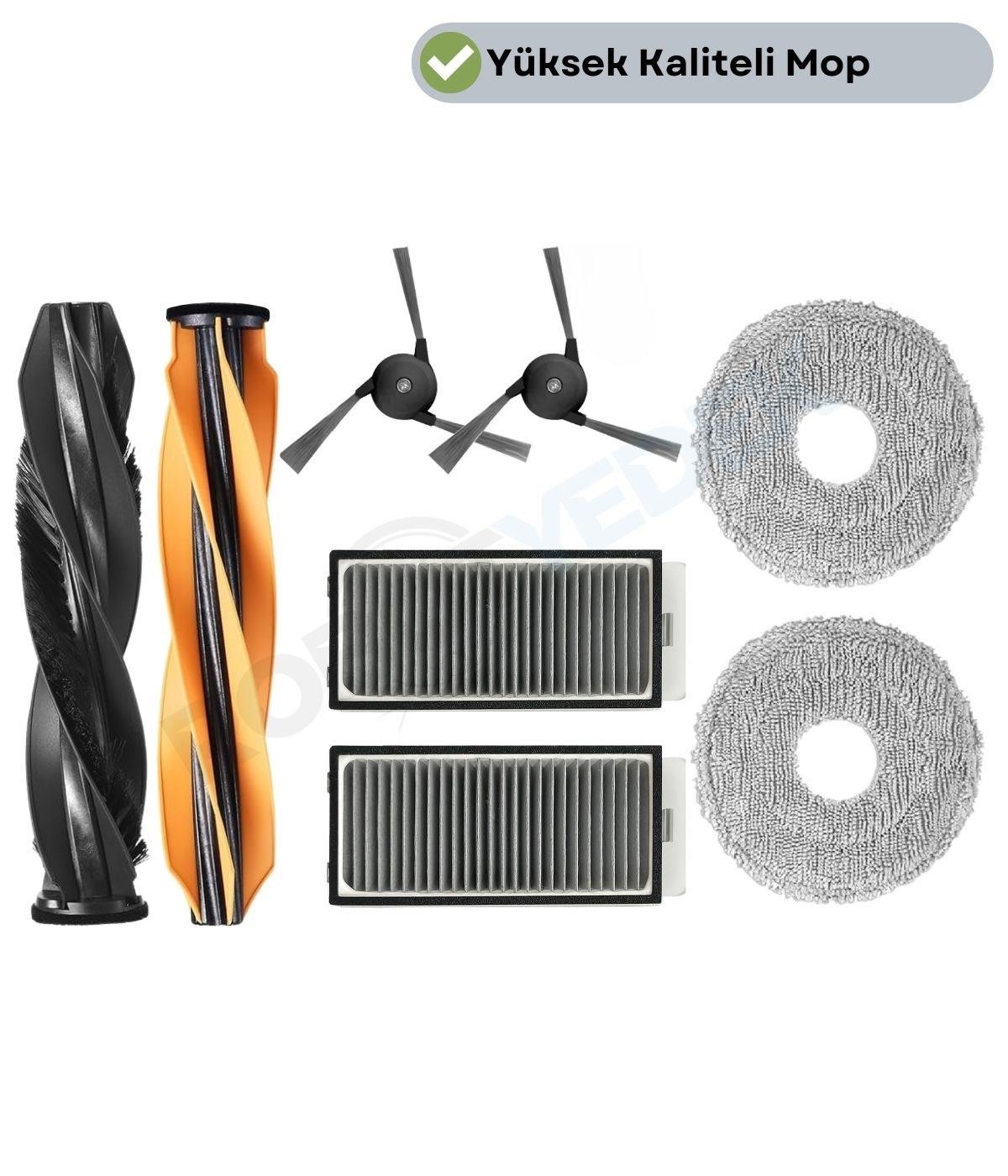 Dreame L40S Pro Ultra (RLL74CE) Ana Fırça Takımı Hepa Filtre Mop Seti-7 Parça