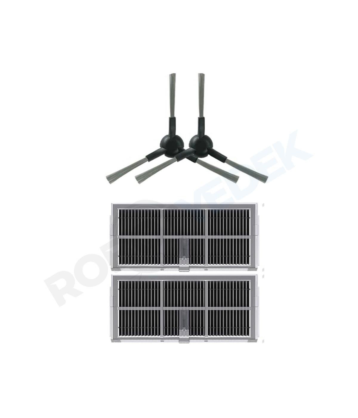 Dreame X30 Ultra Uyumlu Hepa Filtre ve Yan Fırça-4 Parça