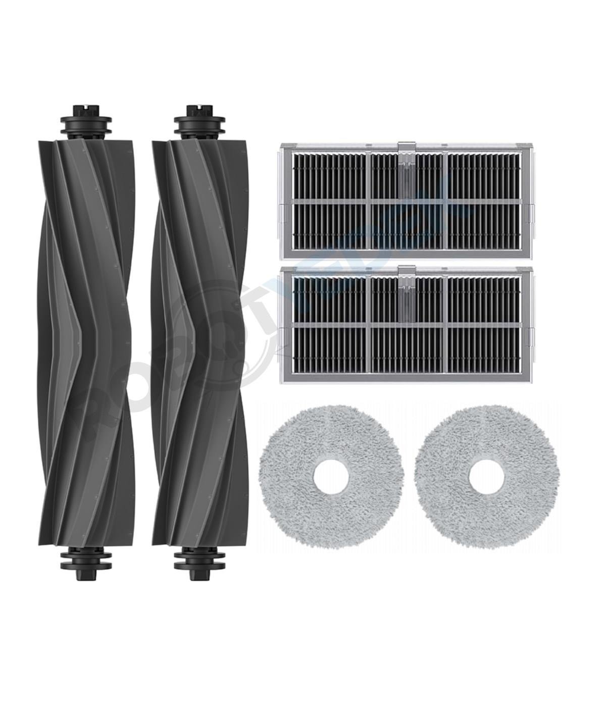 Dreame X30 Ultra Uyumlu Kauçuk Fırça Hepa Filtre Mop Seti-6 Parça