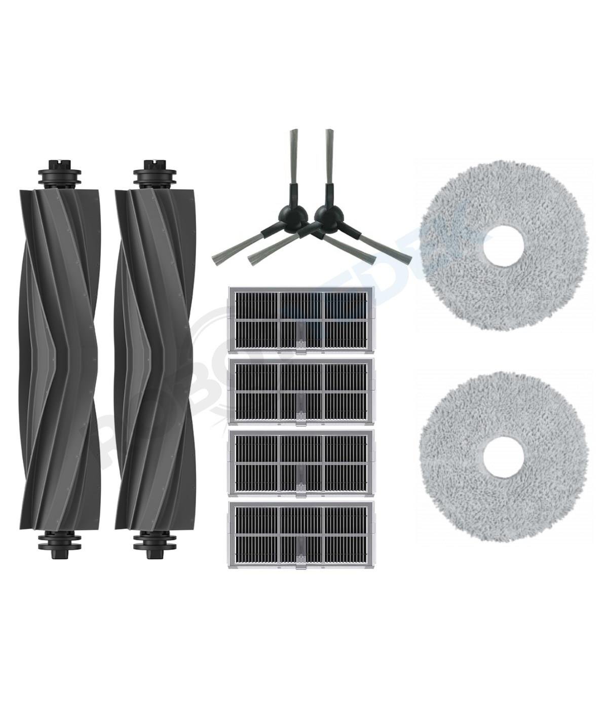 Dreame X30 Ultra Uyumlu Kauçuk Fırça Hepa Filtre Mop Seti-10 Parça