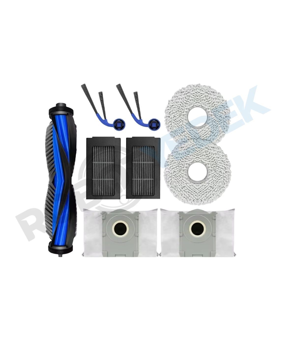 Ecovacs Deebot T50S & T50S Pro Yenileme Seti Ana Fırça,Hepa Filtre,Yan fırça,Mop bezi,Toz Torbası -