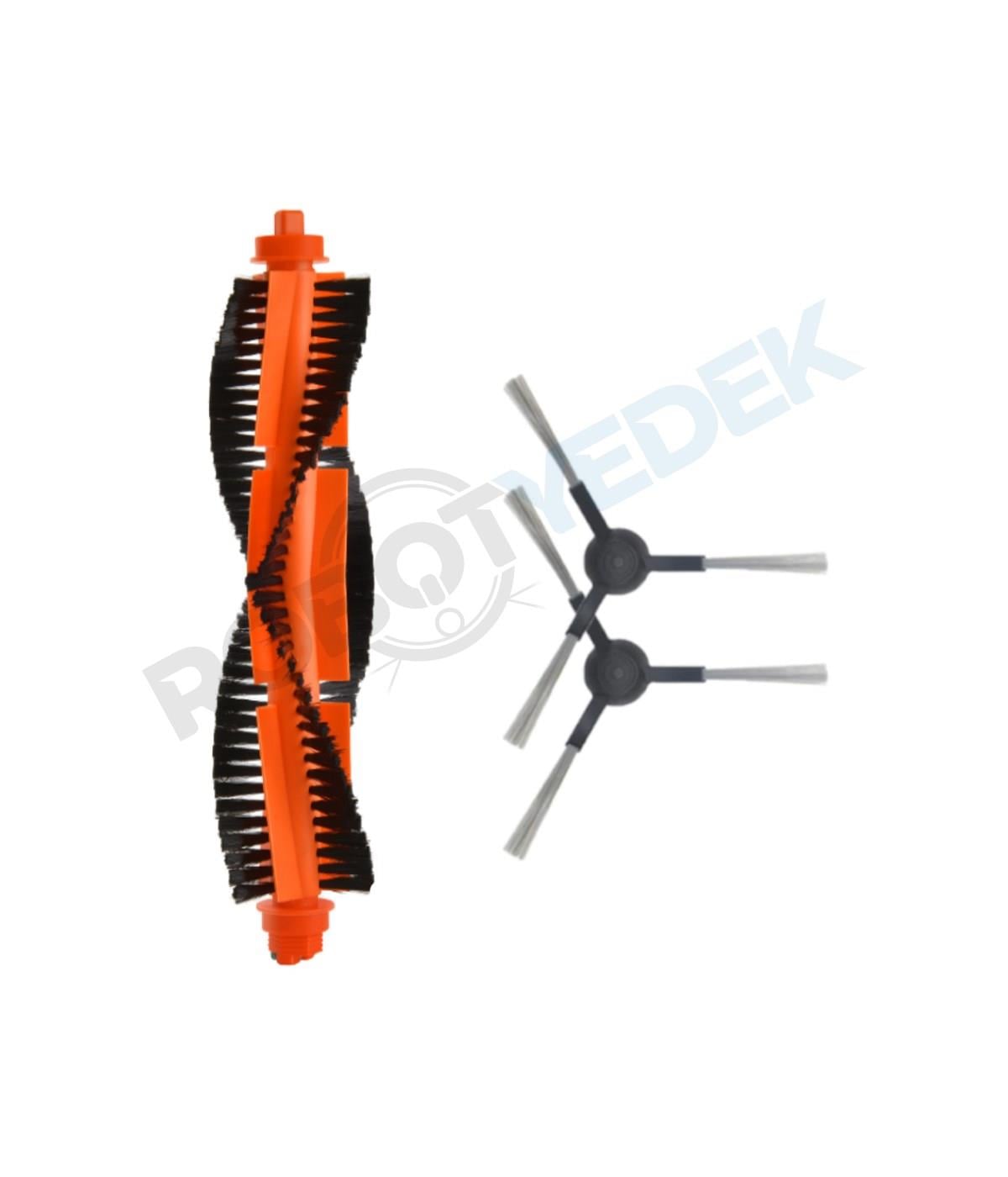 Karcher RCV 3 Uyumlu Yedek Ana Fırça ve Yan Fırça-3 Parça