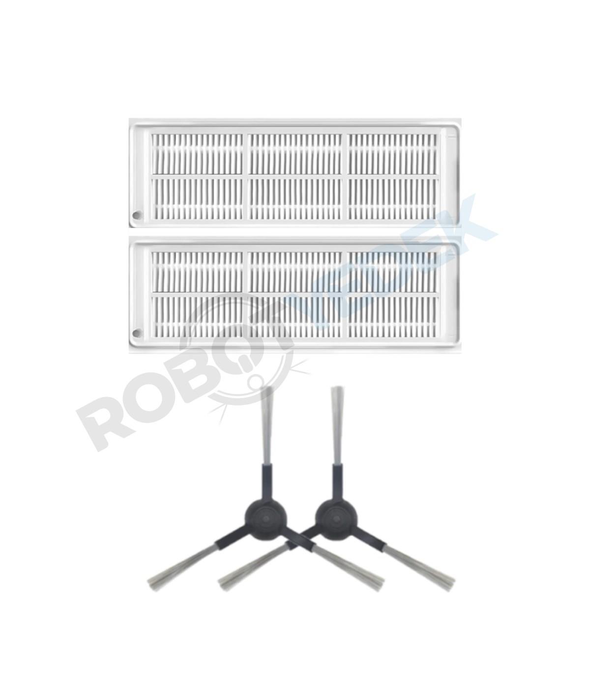 Karcher RCV 3 Uyumlu Yedek Hepa Filtre ve Yan Fırça-4 Parça