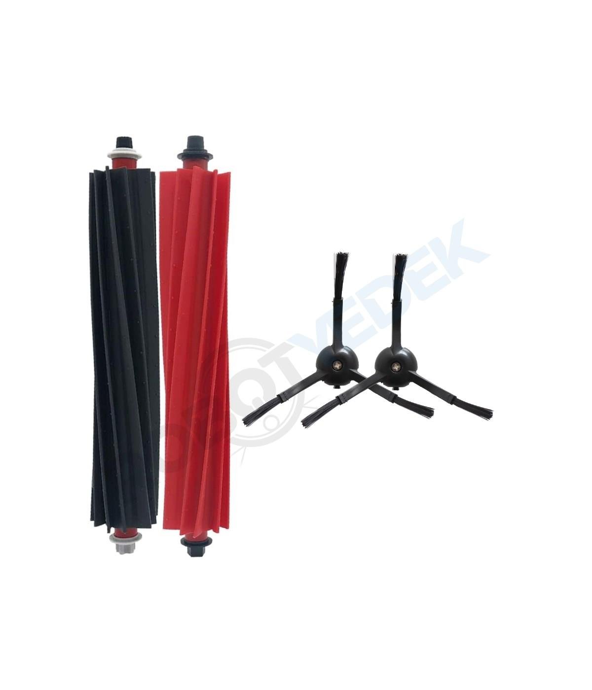 Roborock Q Revo Master Siyah Uyumlu Ana Fırça ve Yan Fırça-3 Parça