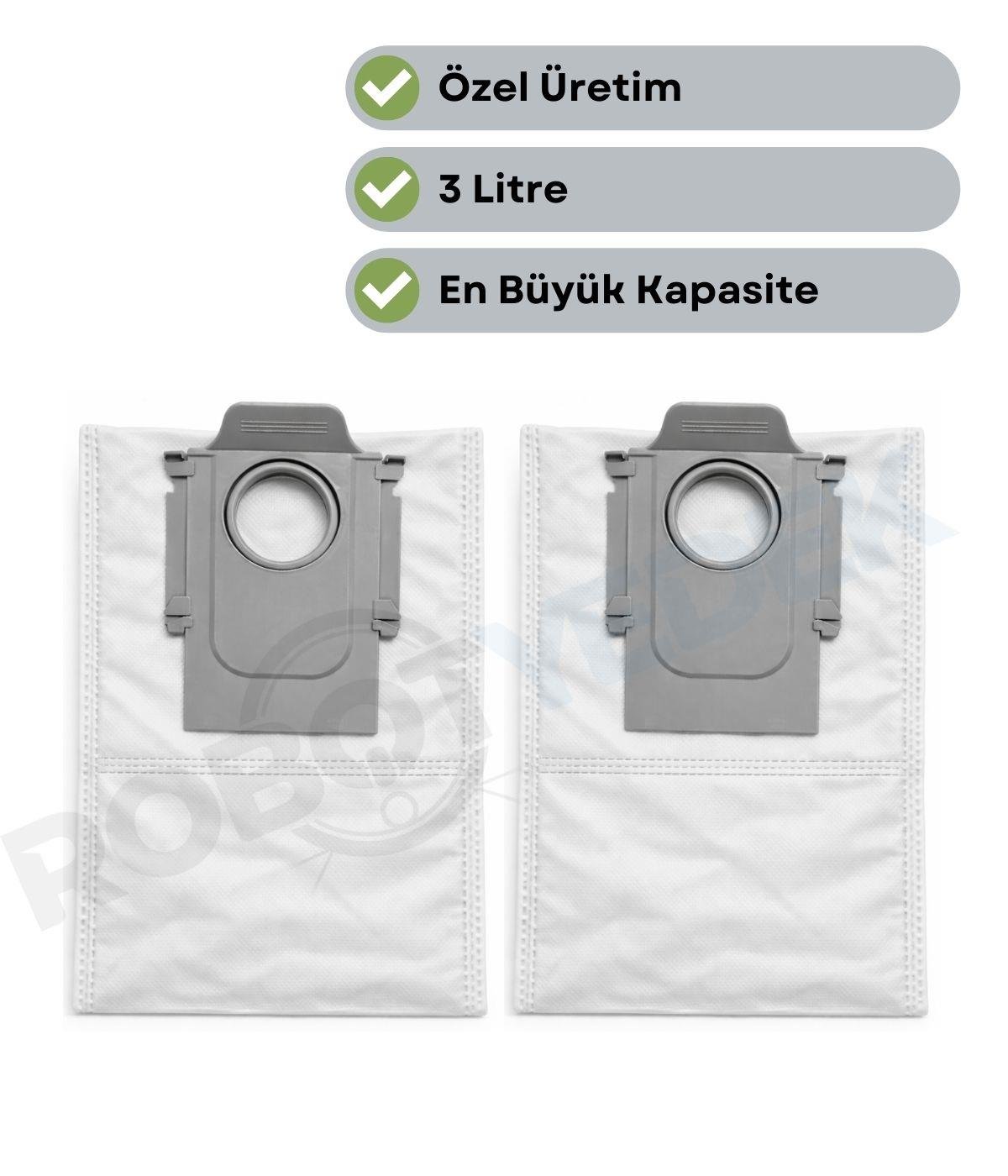 Roborock Q Revo Master Uyumlu 2 Adet Toz Çöp Torbası