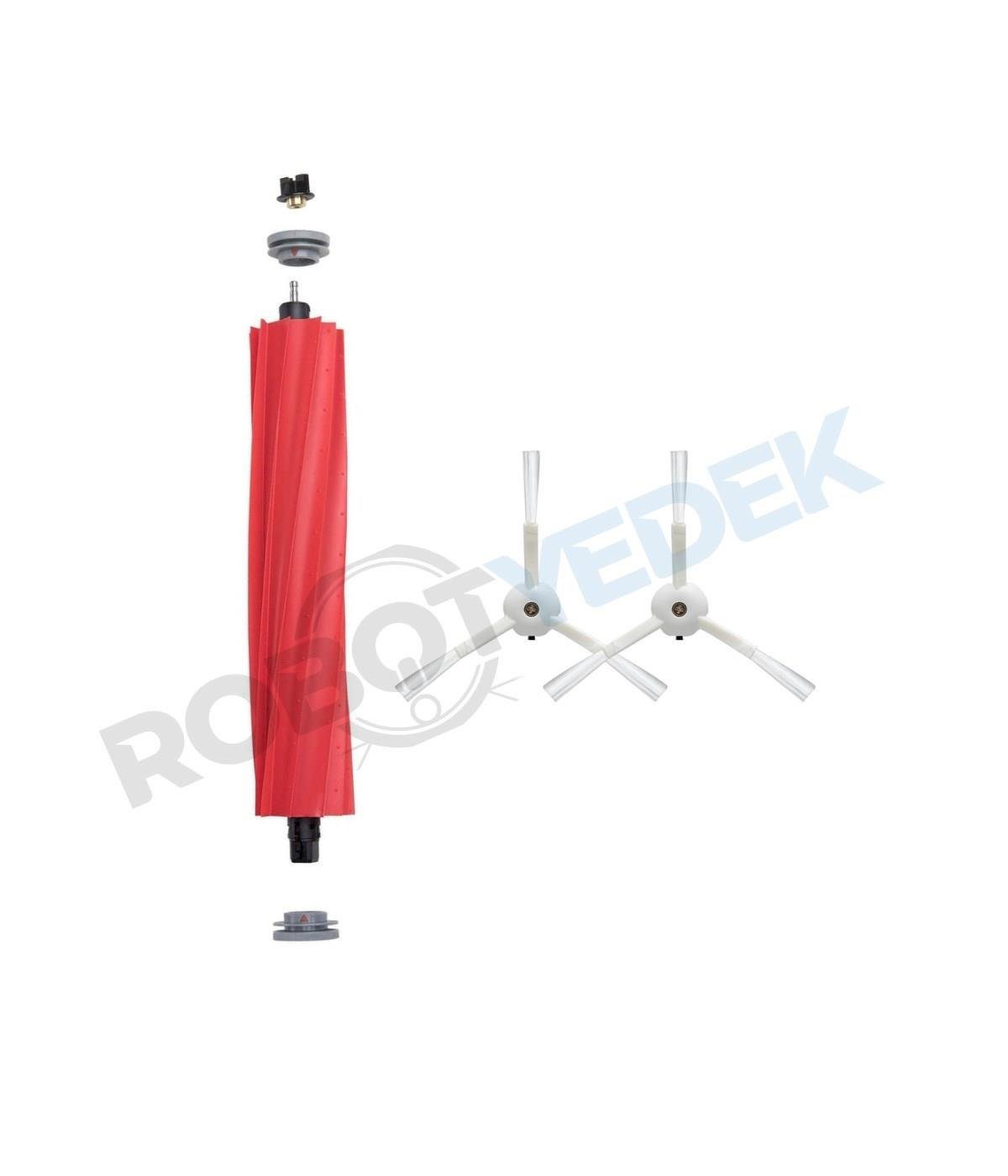 Roborock Q Revo Pro Beyaz Uyumlu Ana Fırça ve Yan Fırça-3 Parça